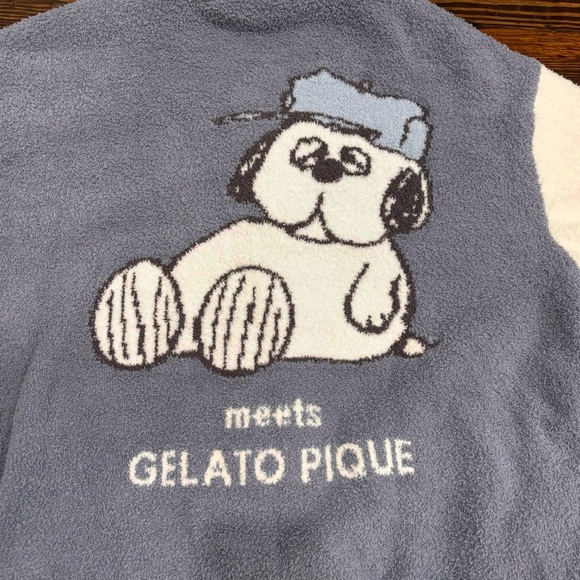 Peanuts Gelato Pique Mens Olaf Babymoco Button Up Cardigan & Pants Sz L NWT - Picture 4 of 15